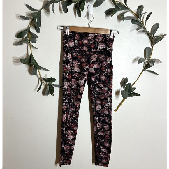 Lululemon Floral Leggings Size 4 - Picture 1 of 5
